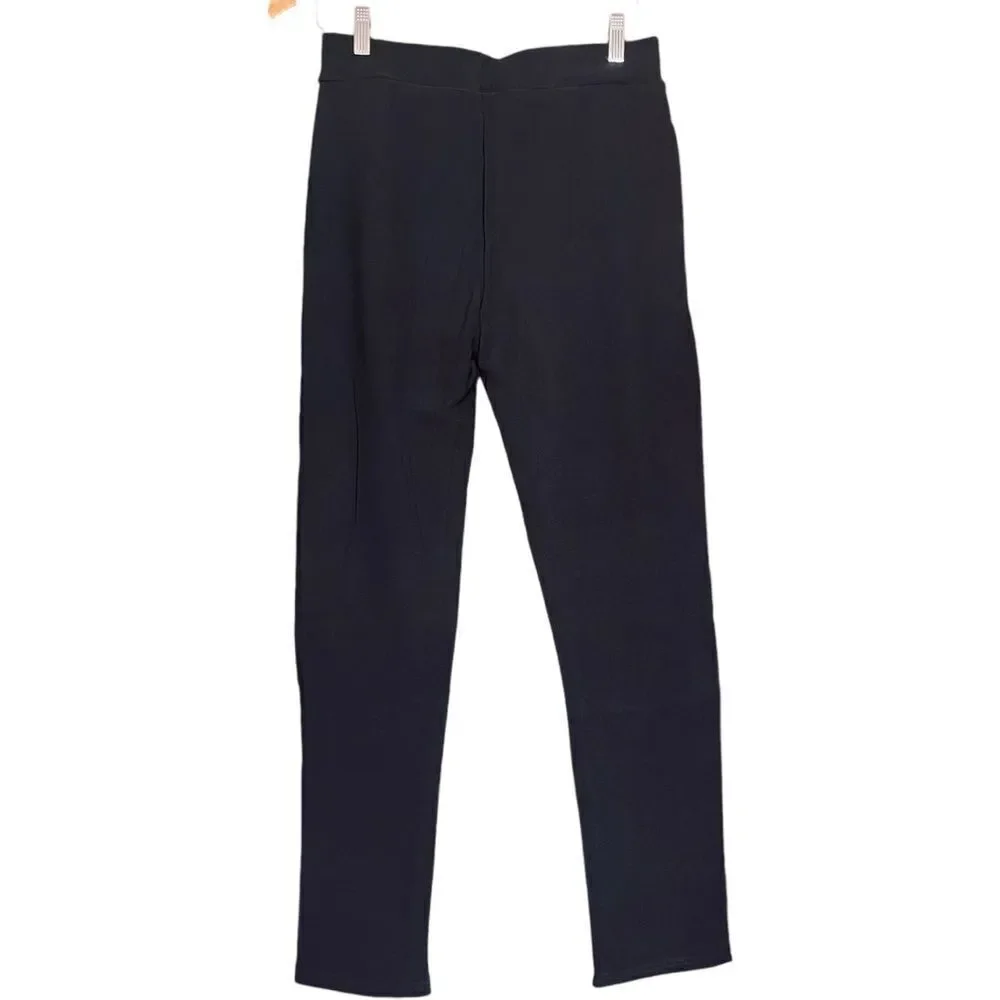 Elegant Black Embellished Winter Straight Pants - Picture 4 of 12
